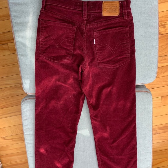 Red Levi’s Corduroy Wedgie Straight - Picture 2 of 4